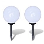 VidaXL Pack 2 Lámparas Solares LED para Jardín 30cm Blanco Frío