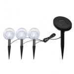 VidaXL Confezione da 3 Lampadari a Sfera da Giardino a LED con Pannello Solare