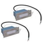 VidaXL Pack de 2 Spots Encastrables avec 12 Lumières LED pour Escaliers