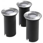 VidaXL Pack 3 Focos LED Empotrables para Jardín GU10