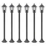 VidaXL Lampione da Giardino E27 110 cm Bronzo 6 Unità