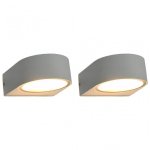 VidaXL Pack 2 Lámparas de Pared Redondas para Exterior 11W Blanca