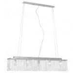 VidaXL Plafonnier Perles de Verre 5xE14 104cm Argent