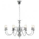 VidaXL Lustre Classique 8xE14 Argent