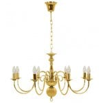 VidaXL Lustre Suspension 8xE14 Doré