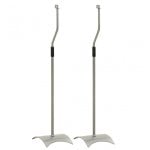 VidaXL lot de 2 supports d'enceintes universels argent