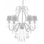 VidaXL Lustre 2300 Cristaux 6xE14 Blanc