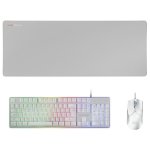 Mars Gaming MCPX Combo tastiera + mouse + tappetino per mouse XXL bianco