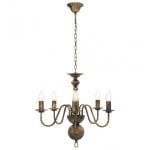 VidaXL Lustre Suspension 5xE14 Noir Vintage