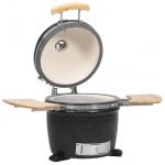 VidaXL Kamado Barbacoa con Ahumador 44cm Negra VidaXL Kamado Barbacoa con Ahumador 44cm Negra
