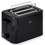 Tostadora Braun HT1010BK 2 ranuras 900 W 8 niveles con recogemigas negra