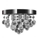 vidaXL Lampada da Soffitto in Vetro 3xG9 Cromo