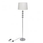 VidaXL Lampadaire avec 4 boules ornementales blanches