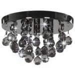 VidaXL Lampada da Soffitto Perline Fumé 3xG9 Nera