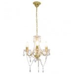 VidaXL Lampadario con Perle Tonde 3xE14 Dorato