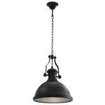 VidaXL Lámpara Colgante Redonda 40cm E27 Negra