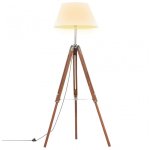 VidaXL Lampadaire Trépied 141cm Blanc