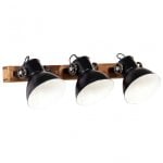 VidaXL Lámpara de Pared Industrial E27 65x25cm Negro