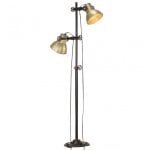 VidaXL Lampadaire 2xE27 Laiton/Fonte