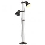 VidaXL Lampadaire 2xE27 Noir/Fonte