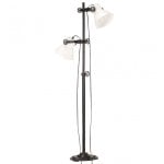 VidaXL Lampadaire 2xE27 Blanc/Fonte