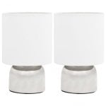 VidaXL Confezione da 2 Lampade da Tavolo Touch E14 Bianco/Argento