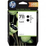 HP 711 Pack 2 Cartuchos Tinta Original Negro