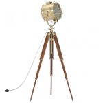 VidaXL Lampadaire avec Trépied 165cm Or