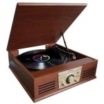 Tocadiscos Sunstech PXR32WD 4 W RMS Bluetooth USB/SD FM madera