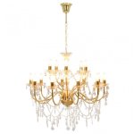VidaXL Lampadario Lampada a Sospensione 15xE14 Dorato