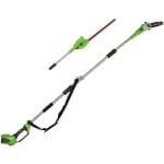 Greenworks G40PSH Sega ad asta + Tagliasiepi a batteria Greenworks G40PSH Sega ad asta + Tagliasiepi a batteria