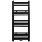 VidaXL Radiateur Sèche-Serviettes Droit 500x1160mm Noir