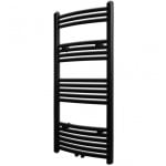VidaXL Radiateur Sèche-Serviettes Incurvé 500x1160mm Noir