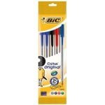 BIC Cristal Original, Penne a Sfera in Colori Assortiti (Punta 1mm), Confezione da 5