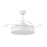 Ventilateur de Plafond avec Lumière Ledme Mistra 72W 100cm 6 Vitesses Pales Rétractables Télécommande WiFi