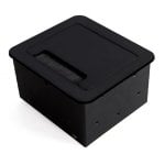 Emuca Enchufe Empotrable de Mesa Multiconector 145x130mm Negro