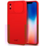 Coque cool avec protection d'appareil photo rouge iPhone X / iPhone XS