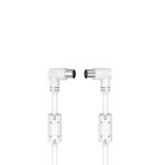 Hama Cabo Coaxial Antena 90º Macho/Fêmea 1.5m Branco
