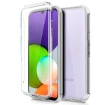 Fantastica custodia in silicone trasparente 3D anteriore e posteriore per Samsung A225 Galaxy A22 4G
