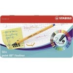 STABILO Point 88 Caja Metálica de 50 Rotuladores STABILO Point 88 Caja Metálica de 50 Rotuladores