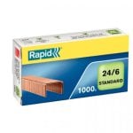 Rapid Grapas Standard Cobre 24/6mm Caja 1000 Unidades