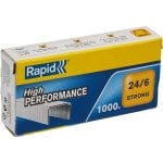 Agrafes Fortes Galvanisées Rapidement 24/6mm Boîte de 1000 Unités