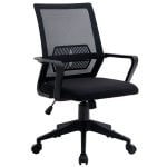 Vinsetto Silla de Oficina Transpirable con Reposabrazos Negra Vinsetto Silla de Oficina Transpirable con Reposabrazos Negra
