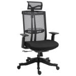 Vinsetto Silla de Oficina Ergonómica con Reposacabezas Negra Vinsetto Silla de Oficina Ergonómica con Reposacabezas Negra