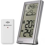 Bresser Meteo Temp Estação Meteorológica + Sensor Exterior Prateado