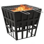 vidaXL 2-in-1 Feuerstelle und Grill Stahl vidaXL 2-in-1 Feuerstelle und Grill Stahl