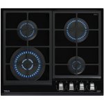 Gaskochfeld Teka GZC 64320 XBN 4 Zonen 60cm Schwarzglas