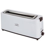 Tostadora Jata TT579 1 Ranura Ancha 900W 6 Niveles Descongelar Recalentar Blanca