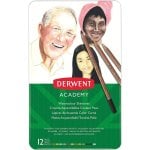 Derwent Academy Scatola in metallo da 12 matite acquerellabili color pelle