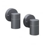 VidaXL Pack de 2 Spots Muraux Extérieurs Downlight GU10 Inox